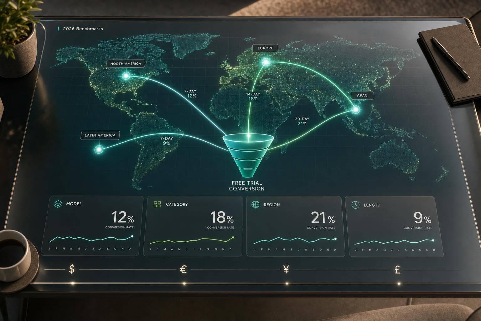 Free Trial Conversion Benchmarks for 2026