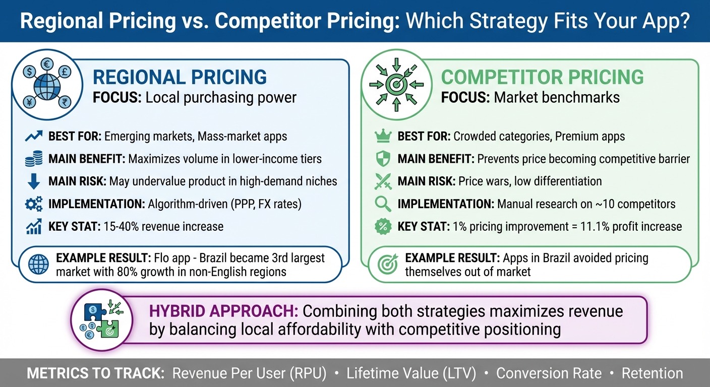 Regional vs Competitor Pricing Strategies for Mobile Apps
