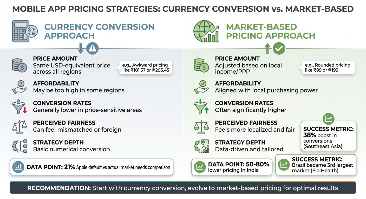 Currency Conversion vs Market-Based Pricing for Mobile Apps