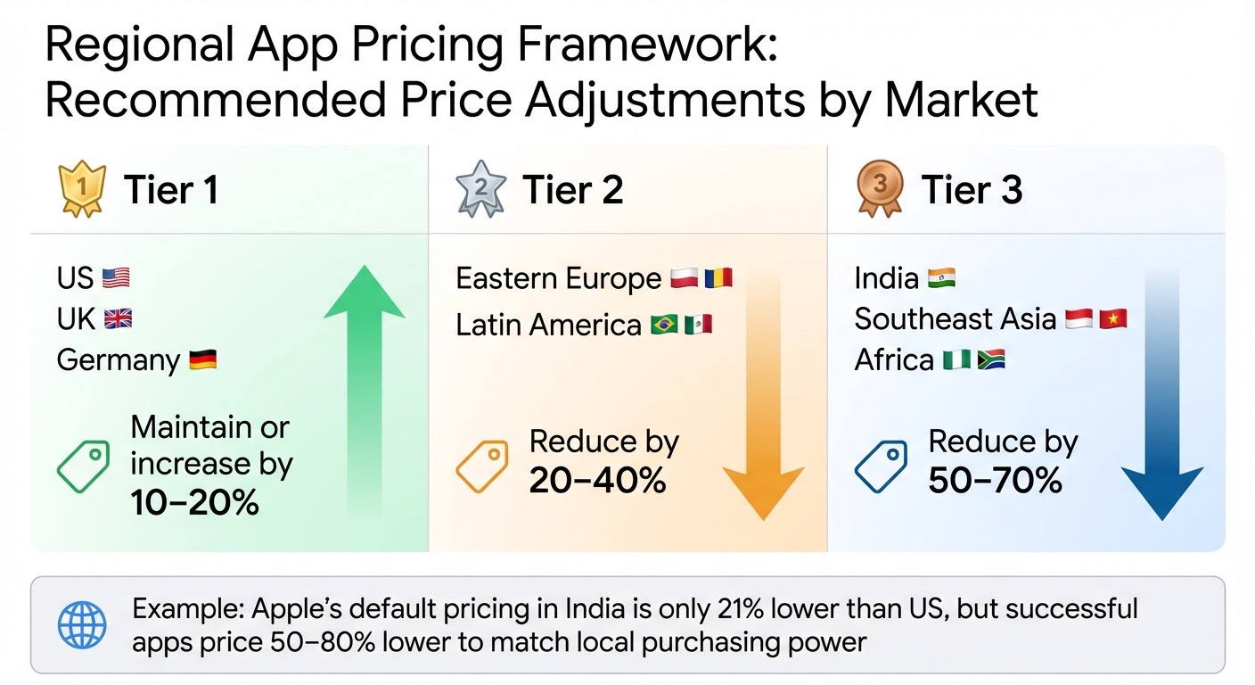 Regional App Pricing Strategy Framework by Market Tier